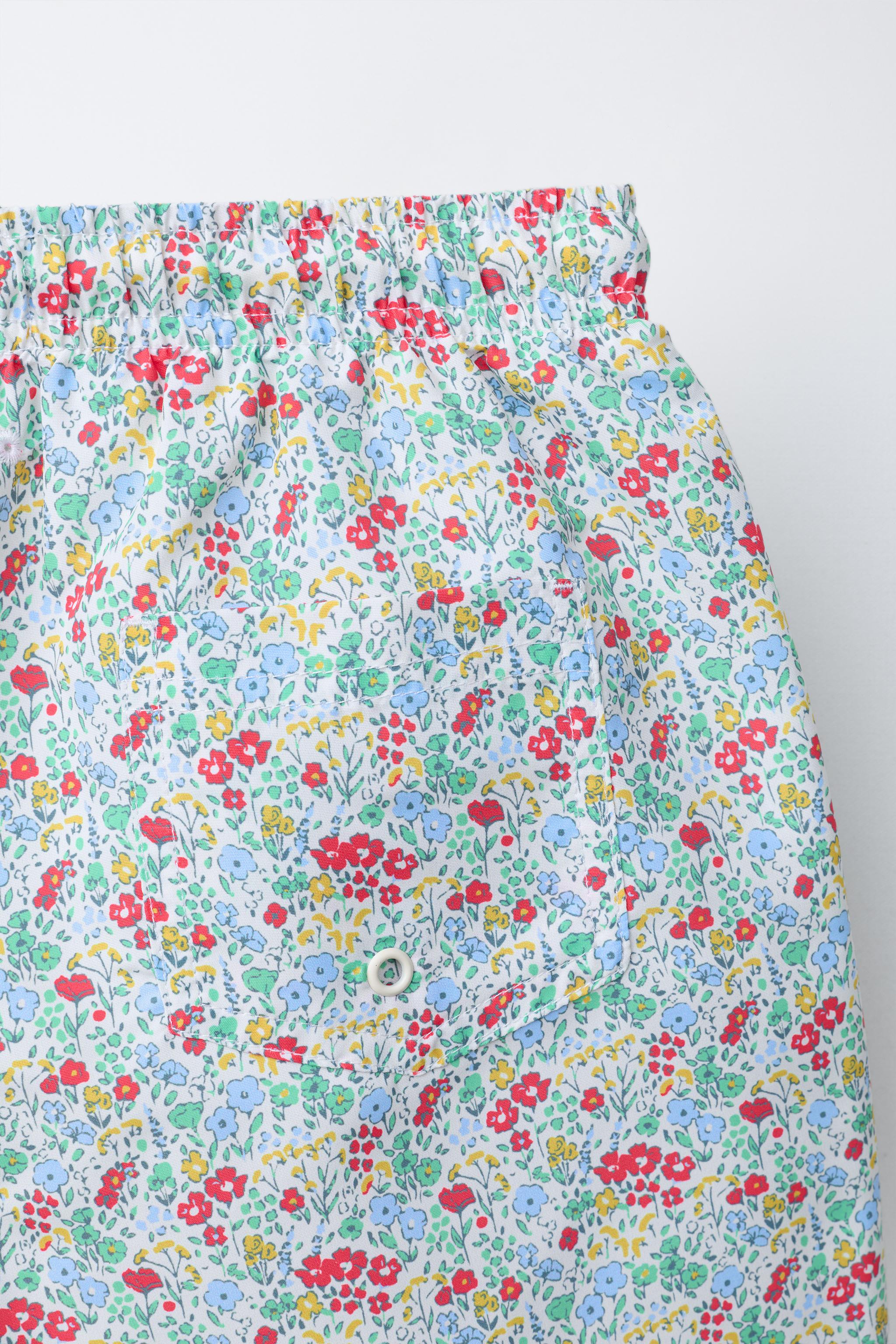 1-6 YEARS/ FLORAL SWIM SHORTS